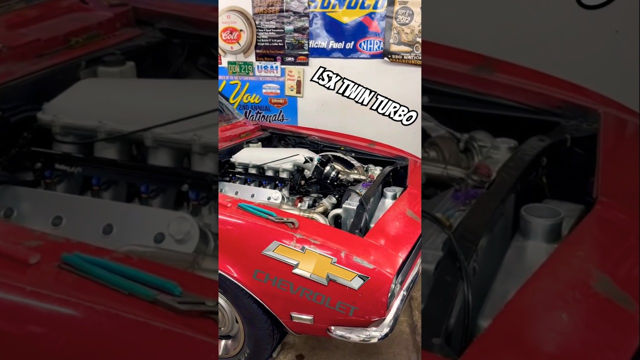 68 Camaro SS Twin Turbo LSX Swap First Start! 