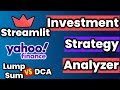 Investment Strategy Analyzer w/ Yahoo Finance & Streamlit