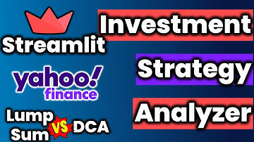 Investment Strategy Analyzer w/ Yahoo Finance & Streamlit
