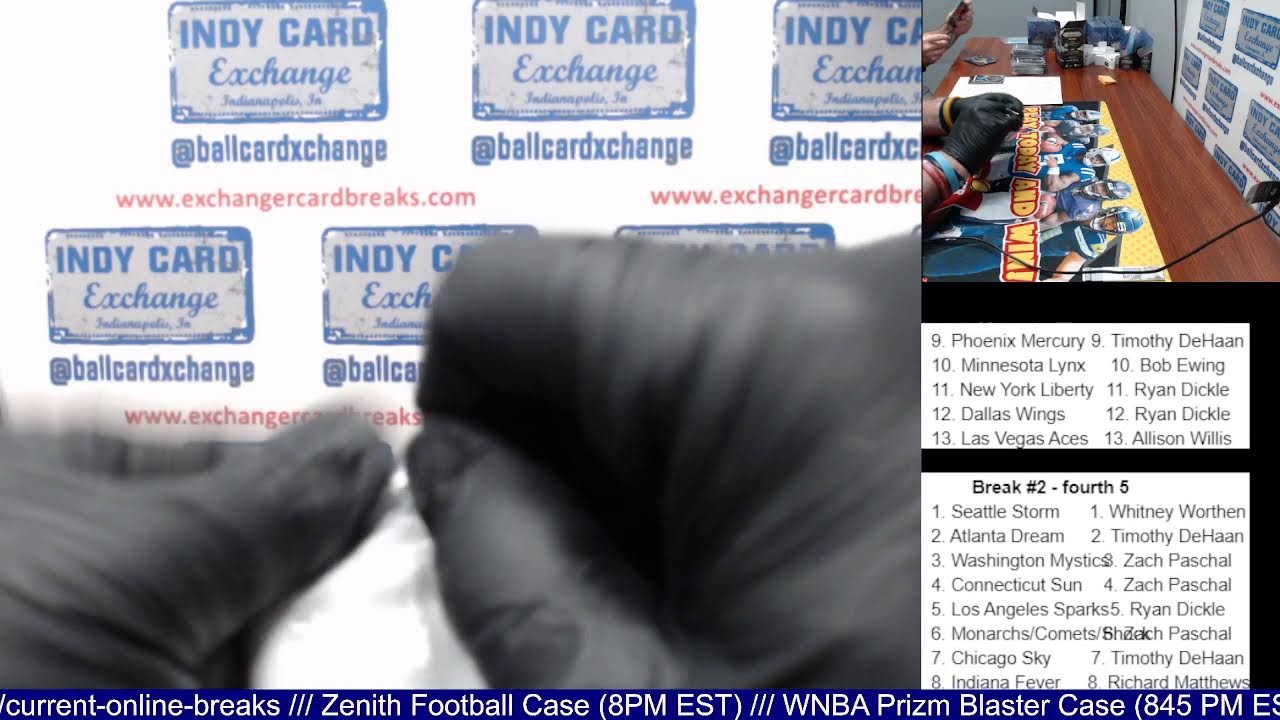 Exchanger Card Breaks - Live Stream - 3/21/2025 - Zenith Football & WNBA Prizm