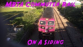 MBTA Trains Using Sidings On The Needham Line In West Roxbury, MA