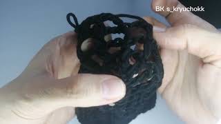 Простая, но функциональная сумка крючком
