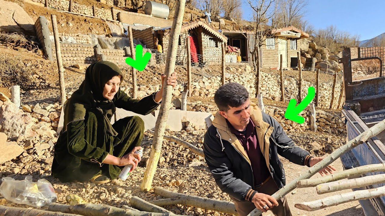 Тяжелая жизнь матери-кочевницы и помощь в завершении строительства ее жилища.