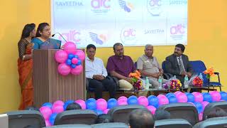 Inspiring speech by DrMahalakshmi Saravanan - ARc's 10th Hospital launch in Saveetha Medical College