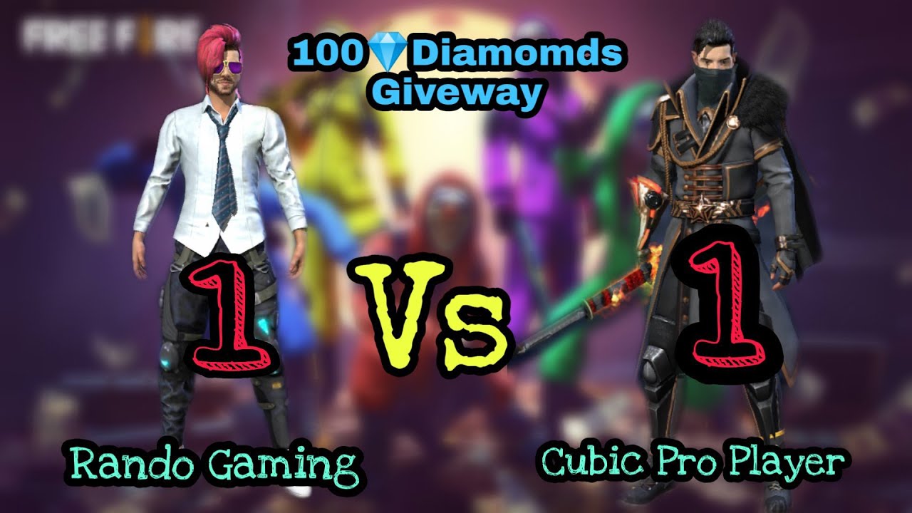 Rando Gaming🔥 Vs Cubic pro Player🔥/1 Vs 1😎/100💎 Diamond Giveway For One ...