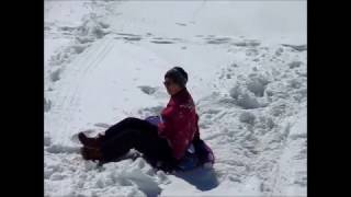 2017 03 18 Sliding on the Neshobe Golf Course