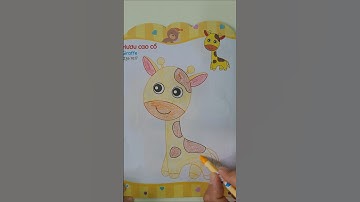 Tô màu tranh vẽ chú Hươu Cao Cổ