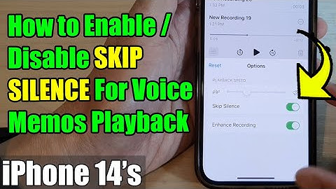 iPhone 14/14 Pro Max: How to Enable/Disable SKIP SILENCE For Voice Memos Playback