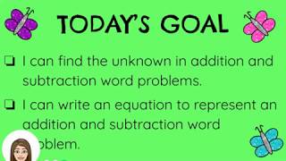 Missing Addends in Word Problems