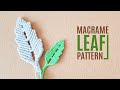 LEAF Pattern for Macrame Projects - Brooch, Earrings or Decorative Fiber Art Composition