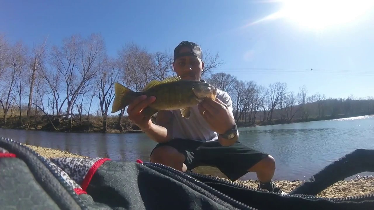 Bass Fishing in Cold Winter Creek YouTube