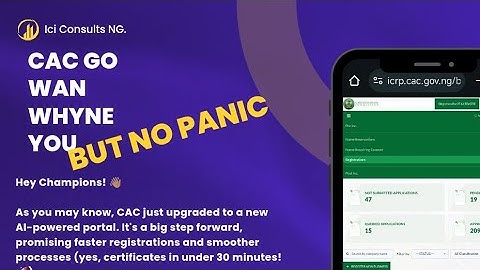 HOW TO USE THE NEW CAC PORTAL (part 1) COMPANY REGISTRATION