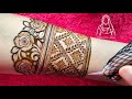 Beautiful heavy bridal henna design  latest indian mehndi design tutorial  thouseen syed