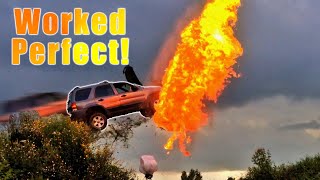 Ford Escape EXPLOSION 4X4 CAR JUMP!