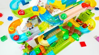 Satisfying Building Block coaster ☆ Marble Run ASMR House course