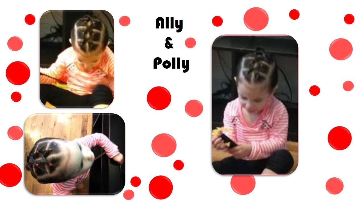 Peinado con coletas cruzadas para bebes y niñas ♡♡♡