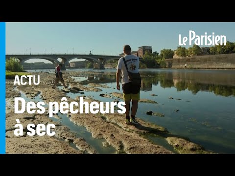 À Toulouse, les pêcheurs de la Garonne à sec