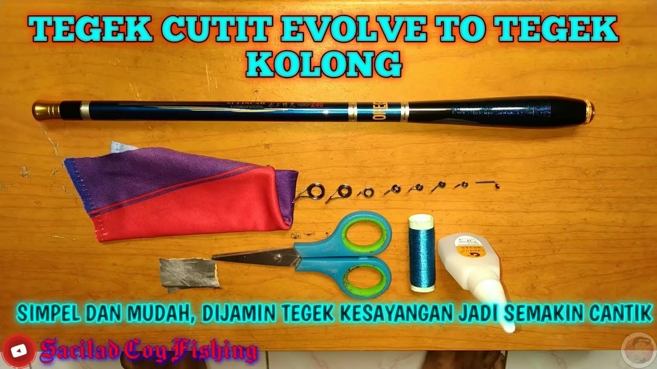 Cara Pasang Cincin Ring Guide Kolongan Joran Tegek Pakai Lem G // Lem KOREA Hasil Mirip Pakai Resin