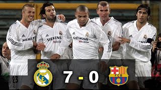 Real Madrid 7 - 0 Bacerona Elclasico 2003  Real Mardrid Full Team