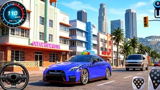 Taxi Car Simulator EVO Luxury blue Taxi Driving vice city 🗽 High Speed Fast Safe Taxi Service screenshot 3