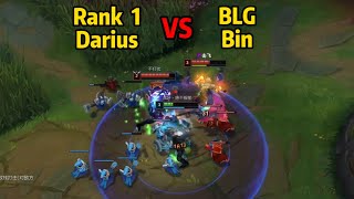 Rank 1 Darius vs BLG Bin Zac, *INSANE 1V2 DOUBLE KILL*