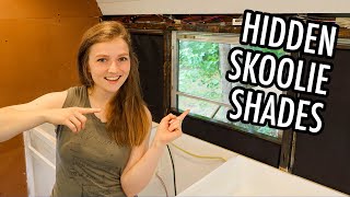 Disappearing Window Covers (with Reflectix!!) | SKOOLIE BUILD