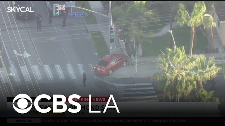 8 teens hospitalized after driver crashes onto Anaheim sidewalk