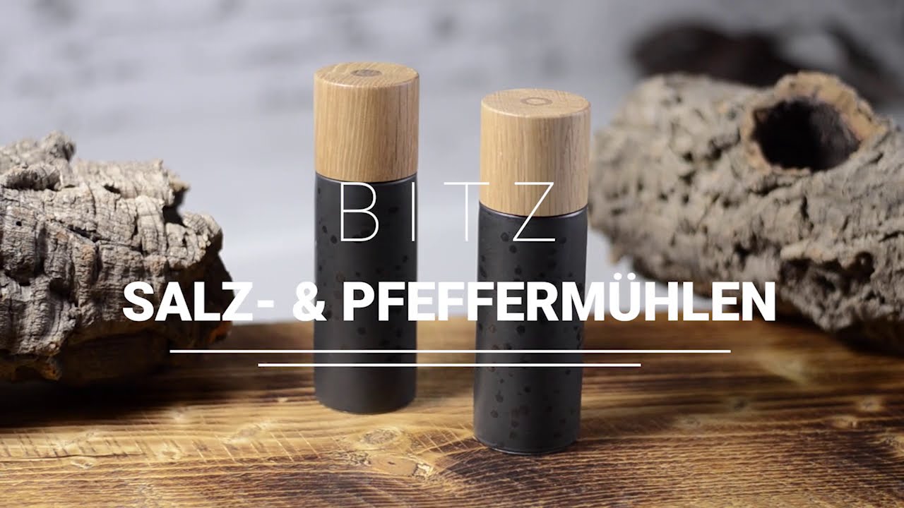 Bitz Salz & Pfeffermühlenset black 821500 - YouTube