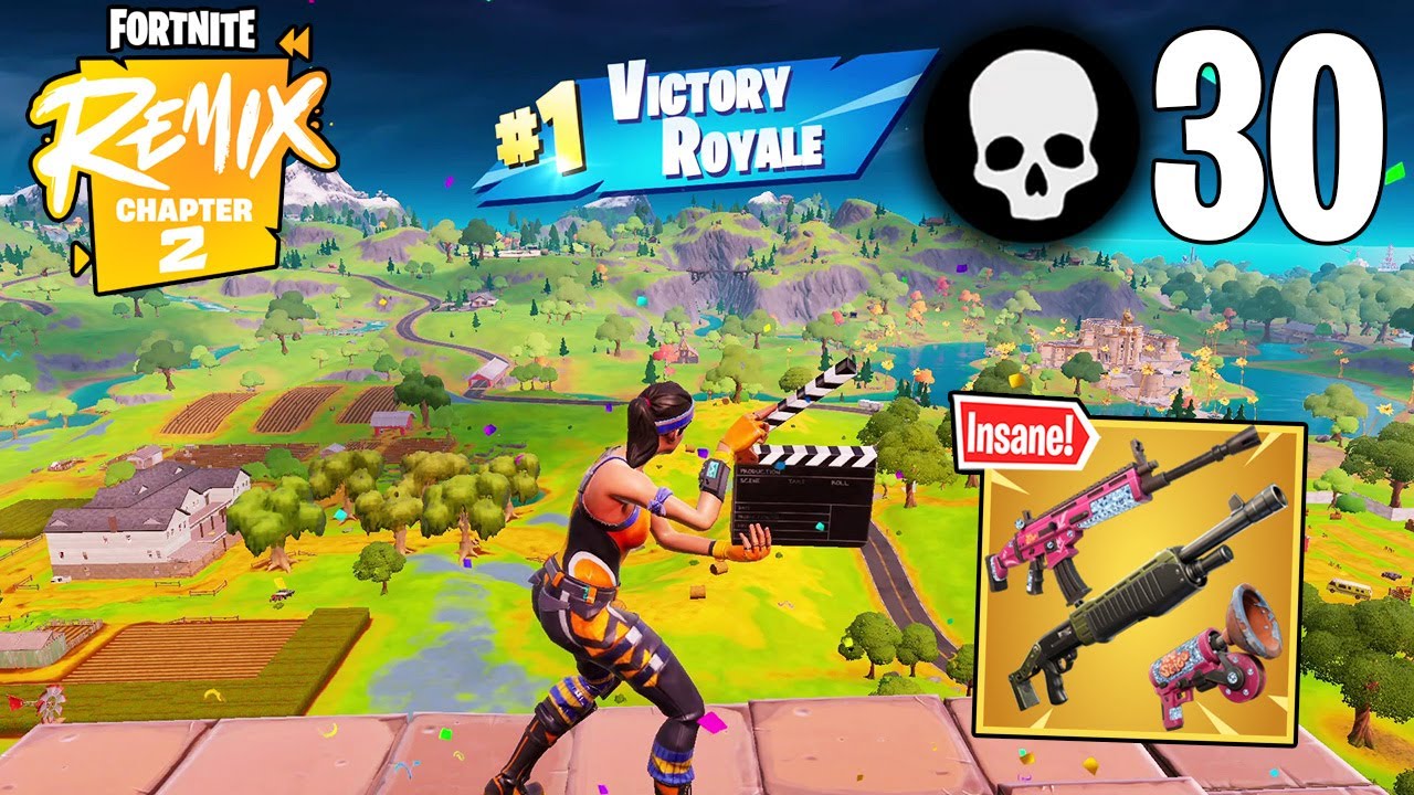 30 Elimination Solo Vs Squads Win Gameplay (Fortnite Chapter 2 Remix ...