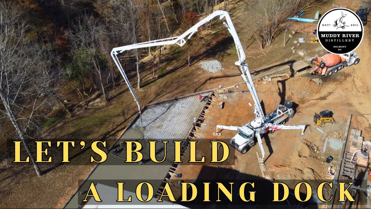 Building our Loading Dock at Muddy River Distillery | What a Monday! #construction #concrete #viral