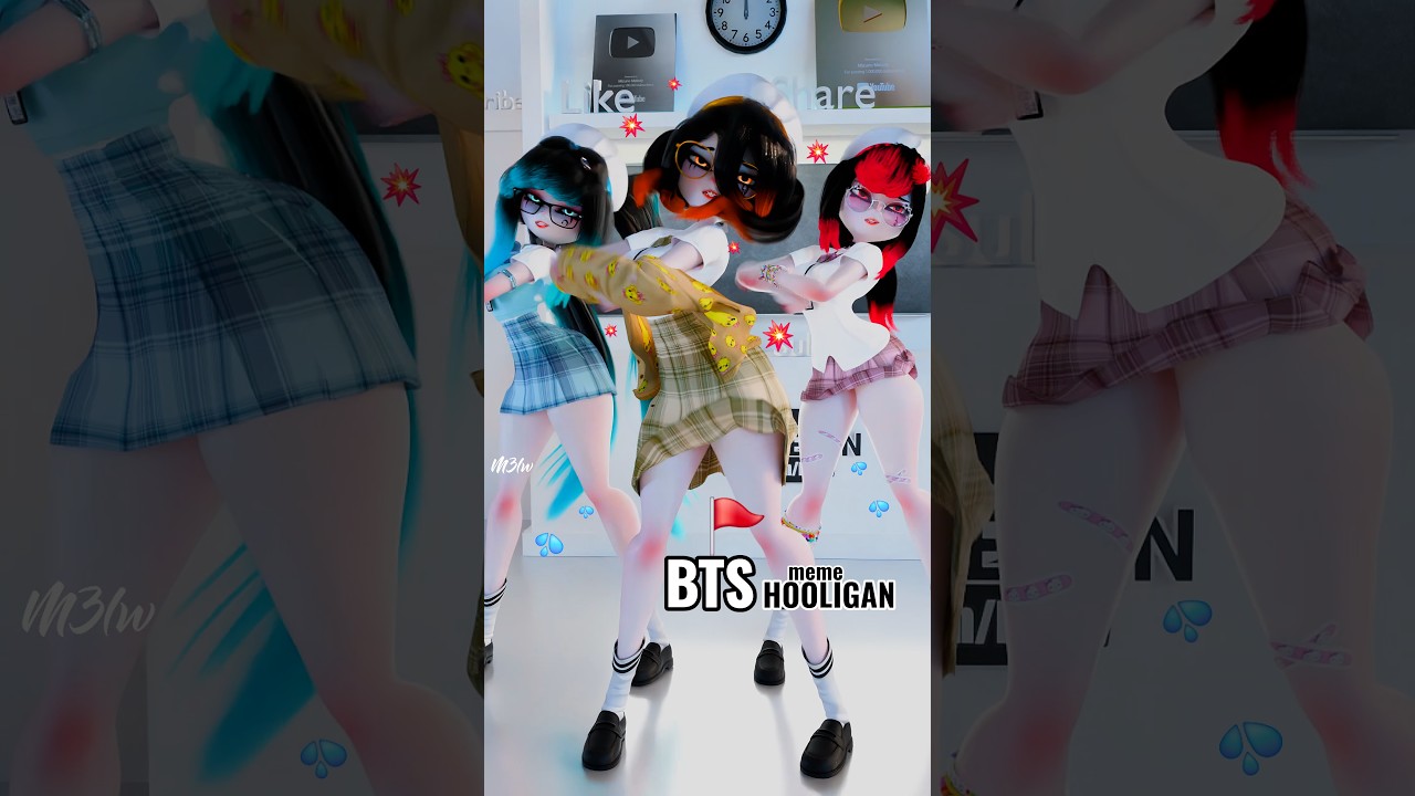 BTS Dance Challenge 💙🧡🩷 Triplets Animation