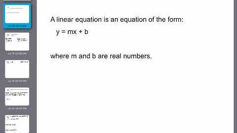 Precalculus 1.3 Linear Equations