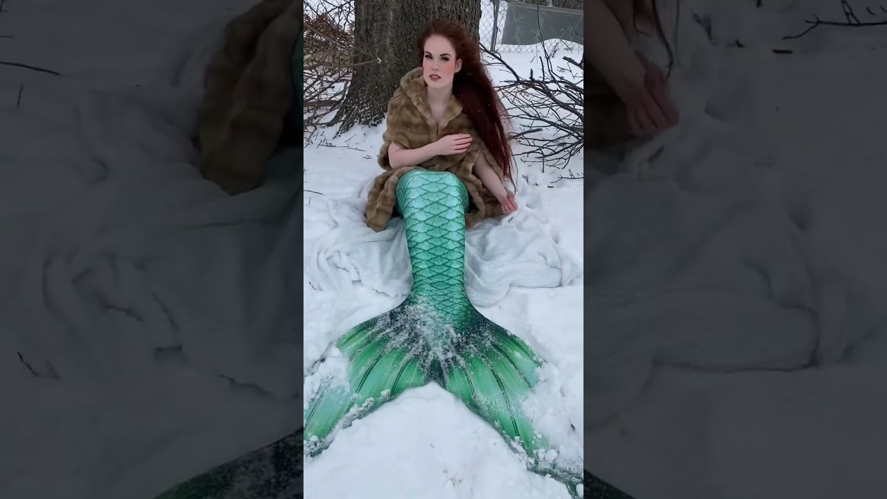 Selkie mermaid in the snow 
