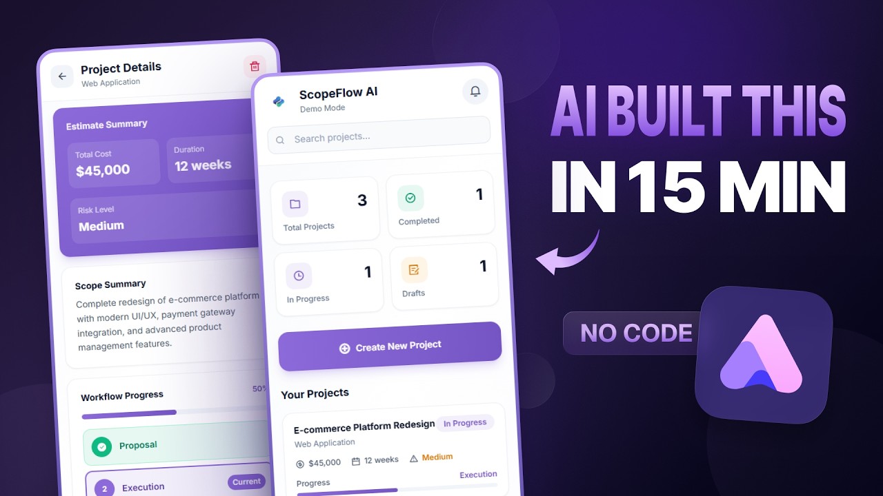 How I Build a Functional AI Web App in 15 Minutes (No Code) - YouTube
