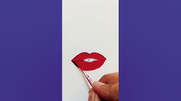 Drawing with lipstick #challenge #shorts