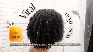 Trying The VIRAL Wash n&#39;Go? | MICHE Tropical Oasis Anti-Humidity Hair Gel Review + GIVEAWAY ❤