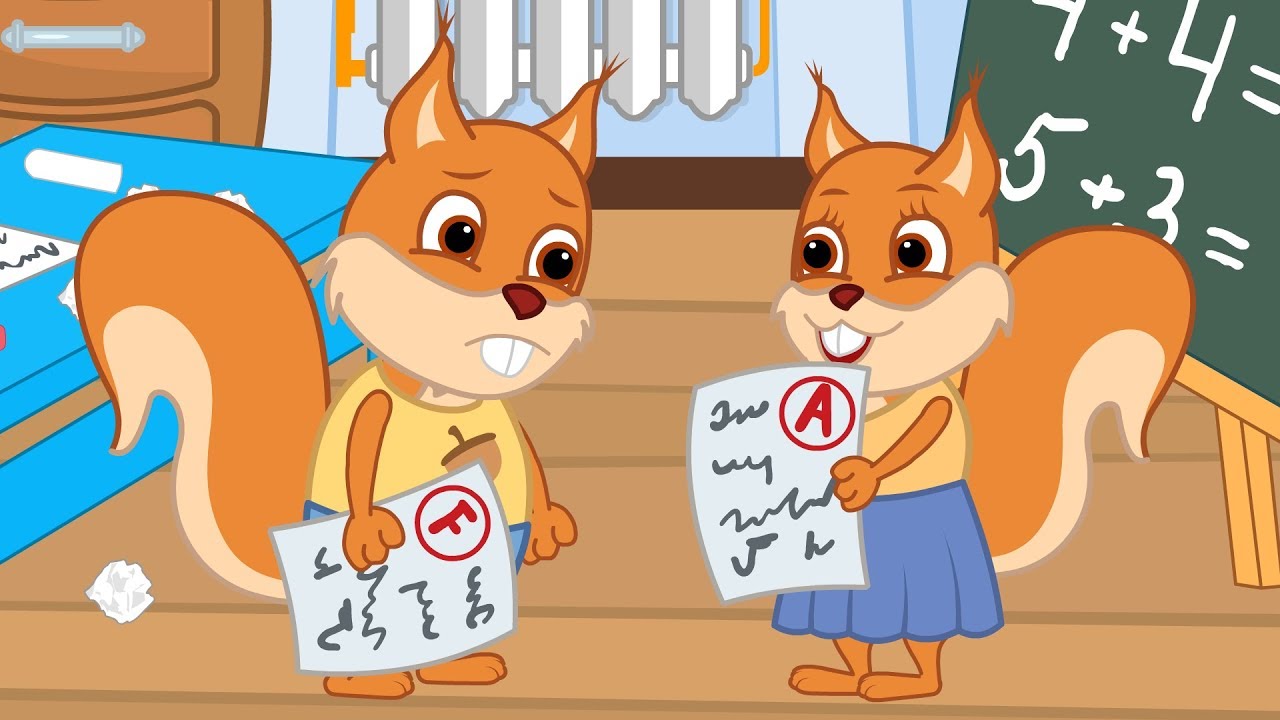Dessin Animé 2019 Complet En Francais Famille d'Écureuil - Cours de Maths Dessin Animé 2019 en Français - YouTube