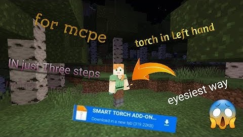 Left hand torch |addon for minecraft pe 1.19+  100%working