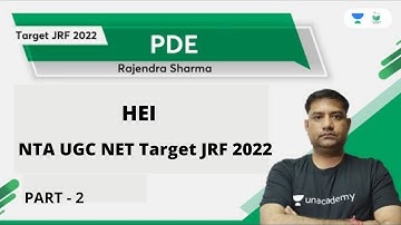 HEY PART - 2 | PDE | NTA UGC NET Target JRF 2022 | Rajendra Kumar Sharma