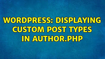 Wordpress: Displaying custom post types in author.php