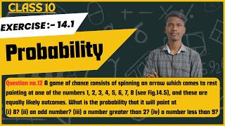 A game of chance consists of spinning an arrow which comes to rest pointing at one of the numbers