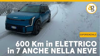 600Km in ELETTRICO anche NELLA NEVE in 7. Test Kia EV9