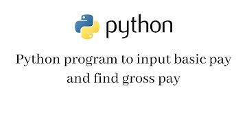 Python program to input basic pay and find gross pay