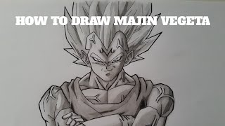 my drawing-majin vegeta(meu desenho-majin vegeta) by NickBF5 on