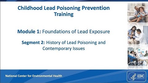 Module 1  Foundations of Lead Exposure Segment 2 History of Lead Poisoning and Contemporary Issues