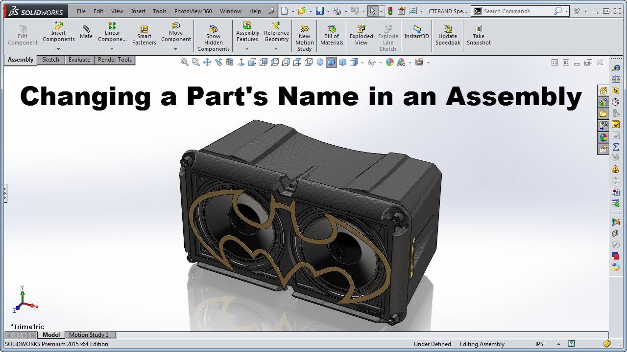 Save SolidWorks Part as New Name in Assembly - YouTube
