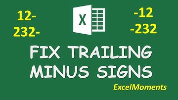 Fix Trailing Minus Signs - Microsoft Excel