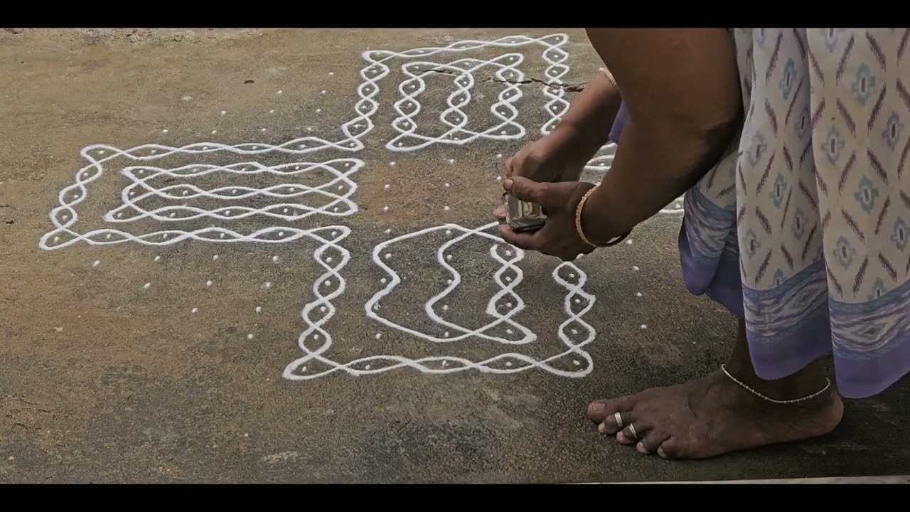 Friday special 15-5-5 dot step by step vilakku kolam