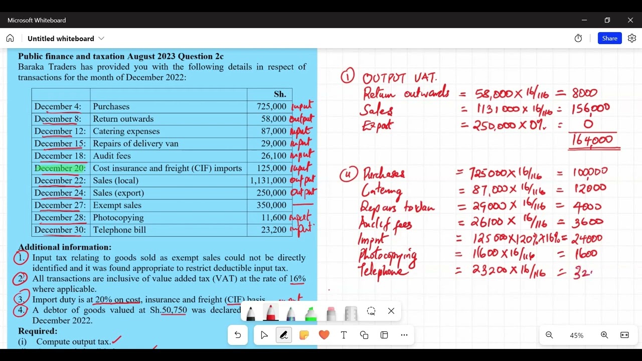 Налог на добавленную стоимость НДС Август 2023 Вопрос 2c