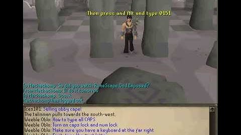 How to type all CAPS on Runescape